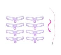 Lot de 8 pochoirs à sourcils réutilisables - Kit de moulage de sourcils tridimensionnel