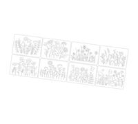 Lot de 8 pochoirs découpés avec précision pour tableaux d'affichage et journaux créatifs
