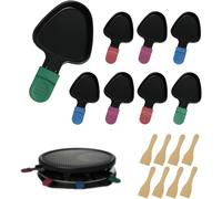Lot de 8 poêlons à raclette antiadhésifs multicolores