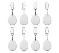 Lot de 8 poids de nappe en marbre avec clip de fixation pour nappe de table pour fête de famille, camping, jardin, pique-nique, poids de nappe