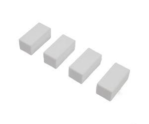 Lot de 8 poids magnétiques robustes pour rideaux enveloppés de silicone - Aimants puissants pour arrêter de souffler le tissu et les draperies - 4,4 x 2,1 cm (quelques blancs)