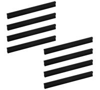 Lot de 8 poignées d'armoire - Espacement des trous de 160 mm - En alliage d'aluminium - Noir - Pour armoires et tiroirs