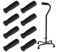 Lot de 8 poignées de rechange en mousse pour canne de vélo Noir 163 x 2,5 x 2,5 cm