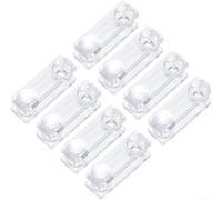 Lot de 8 poignées en plastique transparent pour store romain et store vertical avec trou de montage de 8 mm