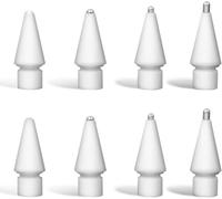Lot de 8 Pointes de Rechange, pour Apple Pencil 1ère/2ème Génération | Logitech Crayon, Embouts de Stylet en Plastique et Métal, Pointe pour iPad Pen, Écriture, Dessin et Prise de Notes
