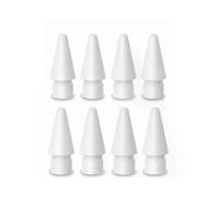 Lot de 8 pointes de rechange pour Apple Pencil 1re et 2e génération (blanches)