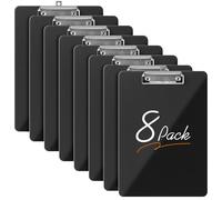 Lot de 8 Porte Bloc A4, Porte Documents a4 Avec Pince Métallique, Idéal pour Fournitures de Bureau : Bureaux, écoles, Cabinets Médicaux, Hôpitaux et Entrepôts