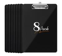 Lot de 8 Porte Bloc A4, Porte Documents a4 Avec Pince Métallique, Idéal pour Fournitures de Bureau : Bureaux, écoles, Cabinets Médicaux, Hôpitaux et Entrepôts