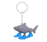 Lot de 8 porte-clés figurines italiennes Brainrot, pour cordons, collection et décoration (Tralalero)