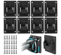 Lot de 8 porte-outils muraux Makita 18 V - Support de perceuse - Avec 32 vis - Support atelier/garage - 14,4/18 V - Noir