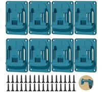 Lot de 8 porte-outils muraux pour Makita 18 V, perçage d'outils électriques, porte-perceuse, support de batterie avec 32 vis, support de batterie pour atelier et garage, 14,4/18 V