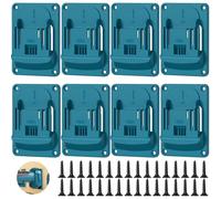Lot de 8 porte-outils muraux pour Makita 18 V, perçage d'outils électriques, porte-perceuse, support de batterie avec 32 vis, support de batterie pour atelier et garage, 14,4/18 V