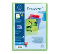 Lot de 8 porte-vues A4 Exacompta Krea Cover 100 vues polypropylène - pochettes cristal transparentes