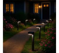 Lot de 8 potelets solaires à piquer noir ostry