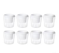 Lot de 8 pots de fleurs d'intérieur à arrosage automatique avec espace d'air inférieur pour éviter l'arrosage excessif et favoriser une croissance saine des racines