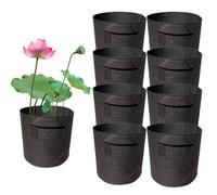 Lot de 8 Pots de Fleurs en Tissu Non tissé épais avec poignées, durables et réutilisables pour Plantes Aquatiques, Pommes de Terre, Carottes, oignons, Fleurs