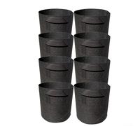 Lot de 8 pots de fleurs réutilisables en tissu non tissé épais, design respirant pour des plantes aquatiques, y compris les lys et les légumes-racines