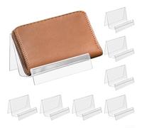 Lot de 8 présentoirs empilables en acrylique pour sac à main, angle incliné pour une meilleure visibilité du produit 14 x 9,4 x 7,9 cm