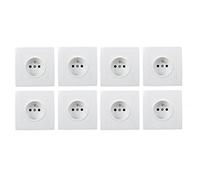 Lot de 8 prises 16 A CA / 220 V tension nominale, panneau avant amovible, prise murale, prise murale pour la maison, le bureau, l'hôtel