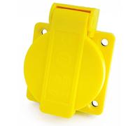 Lot de 8 prises encastrables Schuko 16 A avec IP54 / + joint à bride (jaune)