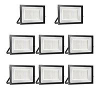 Lot de 8 Projecteur LED 30W 3000LM, 6000K Blanc Froid Super Lumineux Spot Extérieur, Lumière de Sécurité IP65 Étanche Verre Trempé à Grain Fin, Floodlight pour Entrée Terrasse Square Usine