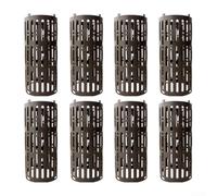 Lot de 8 protecteurs d'arbres réglables en plastique extensible avec trous de ventilation, tondeuse à gazon et barrière contre les dommages, pour plantes de jardin, marron