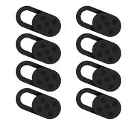 Lot de 8 Protections coulissantes pour Webcam, Protection de la Vie privée, 0.027 Ultra Mince pour Ordinateur Portable, iPhone, iPad, PC, Accessoires - Noir