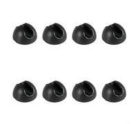 Lot de 8 protections de pieds en PVC pour pieds en épingle à cheveux conçues pour s'adapter parfaitement et aider à prévenir les dommages au sol dans les maisons (noir)