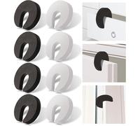 Lot de 8 protections de porte multifonctionnelles en mousse pour empêcher les blessures, les portes claquantes et empêcher les enfants ou les animaux domestiques de se verrouiller dans des pièces