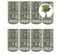 Lot de 8 Protections de Tronc d'arbre en Plastique avec 20 Attaches à Fermeture éclair, Taille réglable, Housse de Protection Contre Les écorces de Plantes en Maille Durable
