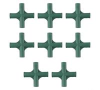 Lot de 8 raccords de jonction pour cadre de serre - 19 mm - Supports robustes en plastique vert pour structures de jardin (2#)