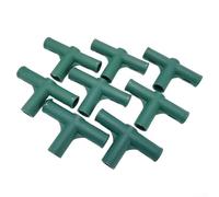 Lot de 8 raccords de jonction pour cadre de serre - 19 mm - Supports robustes en plastique vert pour structures de jardin (3#)