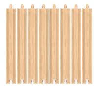 Lot de 8 rails droits en bois de 30,5 cm pour chemin de fer en bois Thomas, Brio, IKEA, Melissa & Doug ORBRIUM