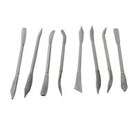 Lot de 8 râpes à double extrémité grossières pour sculpture sur bois, limes à main en acier au carbone à tête incurvée avec manche ergonomique
