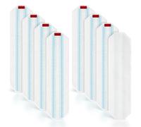 Lot de 8 Rechange Kit pour Vileda H2PrO et O-Cedar H2PrO Serpillère Balai à Plat, Serpillères en Microfibre pour Tous Les sols durs Élimine la Saleté Tenace, Lavables et réutilisables