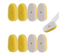 Lot de 8 recharges d'éponges à vaisselle compatibles avec Scrub Daddy - Têtes de rechange pour nettoyer les aliments collés, têtes de rechange pour nettoyage de cuisine (recharges uniquement)