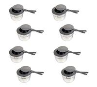 Lot de 8 récipients à pâte combustible avec couvercle pour chauffe-plats Chafing Dish