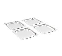 Lot de 8 récipients gastronorm GN 1/2 20 mm en acier inoxydable 325 x 265 mm empilables pour comptoir de maintien au chaud, buffet, restauration, cantine, restaurant, bac à repas, Bainmarie