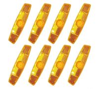 Lot de 8 réflecteurs de rayons de vélo avec aspect œil de chat pour une meilleure reconnaissance de la réduction de la lumière ambiante (jaune)
