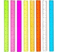Lot De 8 Règles En Plastique Pour Enfants 30 Cm Plastique Règle Plate Transparente Petites Règles En Plastique Transparent Avec Graduations En Centimètres Et En Pouces Pour L'école Bureau Maison