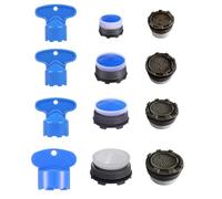 Lot de 8 régulateurs de jet pour robinet 16,5/18,5/21,5/24 mm, économiseur d'eau, filtre à tamis avec 4 tailles de clé