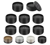 Lot de 8 rehausseurs de meubles ronds réglables robustes de 2,5 cm, 5,1 cm, 7,6 cm, 10,2 cm pour pieds de bureau, table, canapé, chaise, réfrigérateur, machine à laver (2,5 cm, noir)