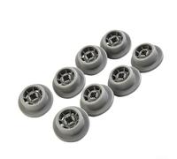 Lot de 8 roues de panier inférieur de lave-vaisselle Bosch pour Hotpoint C00210742 SGS43E08GB/43 S54T09X1GB/01 SE25M575GB/36