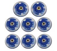 Lot de 8 roues de patins à roues alignées avec lumière LED auto-alimentées par le mouvement des roues, matériau PU 82A, 64/70/80 mm de diamètre, roues de rechange pour patins à roulettes (70 mm)