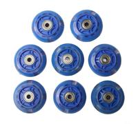 Lot de 8 roues de patins à roues alignées avec lumière LED auto-alimentées par le mouvement des roues, matériau PU 82A, 64/70/80 mm de diamètre, roues de rechange pour patins à roulettes (70 mm)