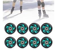 Lot de 8 Roues de Rollers en Ligne 90A, 76mm/ 80mm Roues de Patins à Roulettes de Rechange avec Roulements ABEC 9, pour Patins à Roulettes et Patins de Fitness Intérieure ou Extérieure (76mm)