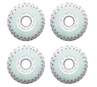 Lot de 8 roues lumineuses à DEL pour rollers en ligne, 70-80 mm, multicolore avec effet étincelle, 52 particules de silex (lumière verte, 80 mm)