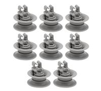 Lot de 8 roues supérieures de rechange 611475 pour panier à vaisselle Bosch BSH-00611475 1559847 AH3477735 AH8727387 Gris (roue du panier supérieur)