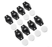 Lot de 8 rouleaux de meubles avec absorption des chocs pour divers articles ménagers (noir)