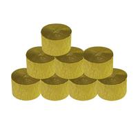 Lot de 8 rouleaux de papier crépon doré pour décoration de mariage, anniversaire, fête prénatale, Nouvel An, remise de diplôme, Noël, arc-en-ciel, décoration de salon, chambre à coucher